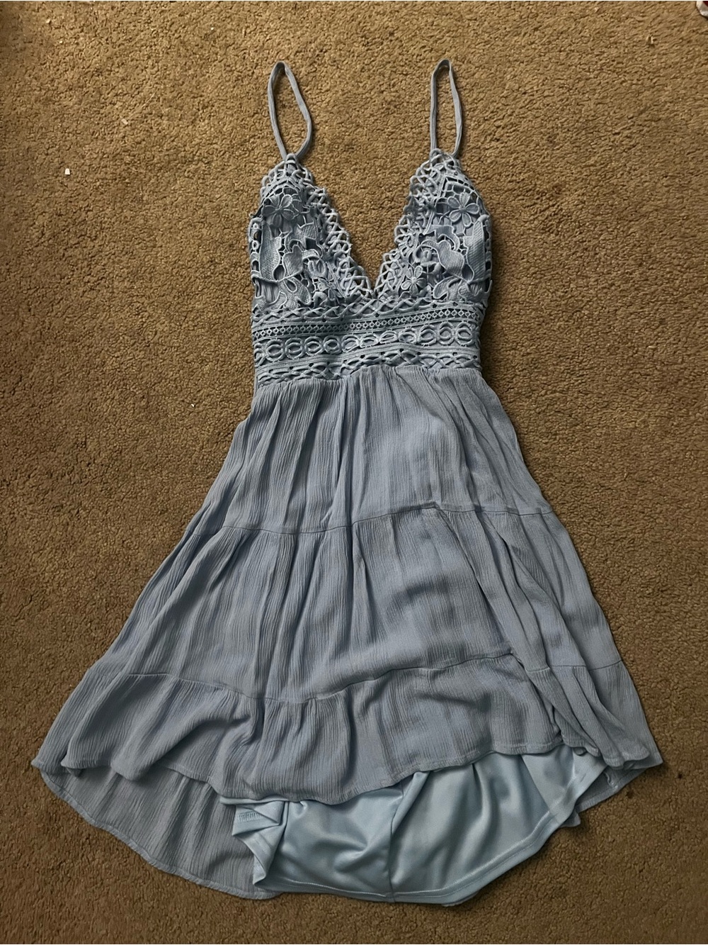 Lovely Day Light Blue Strapless Dress